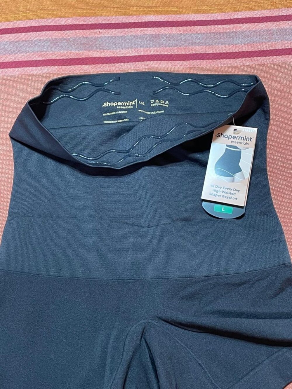 Shapermint Essentials Body Shaper Boyshort Black Large